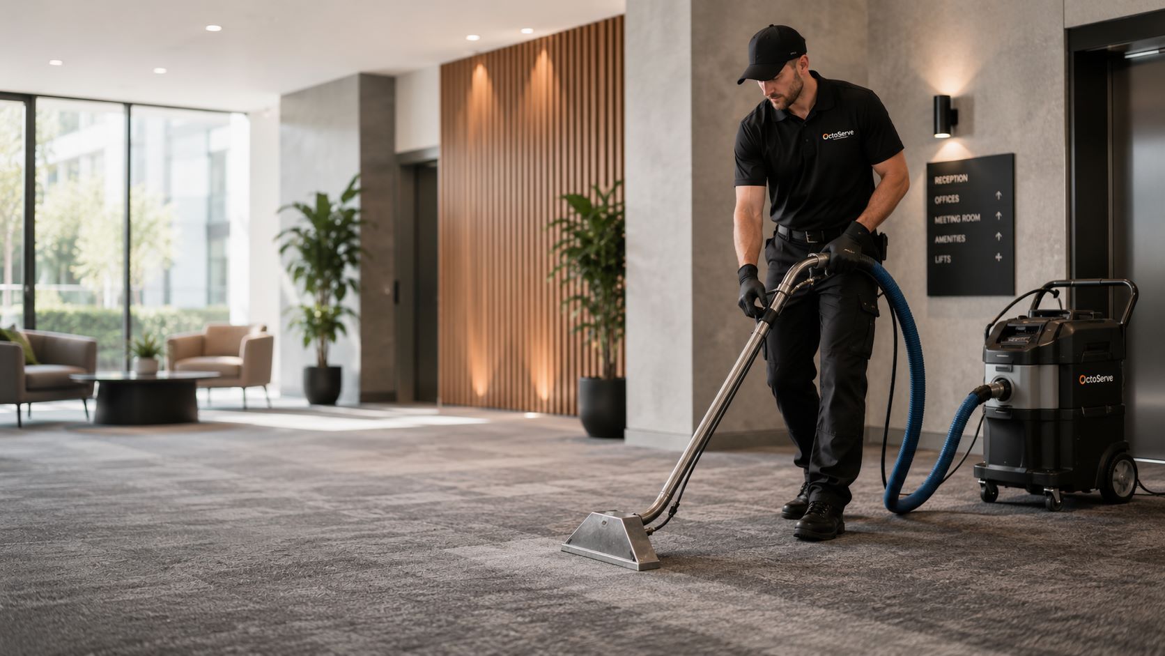 Specialist carpet, floor and deep cleaning service for a managed commercial property